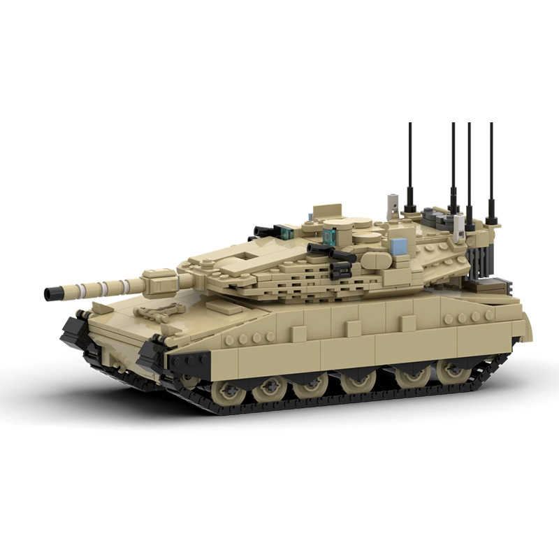 Lego Compatible Military Tank - Merkava Mk4 Tankblokken, modern militair gepantserd