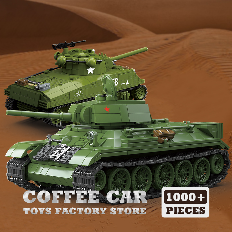M4A3 Medium Tank Bouwstenen T3 - Lego Compatible Military Tank recensie en prijs